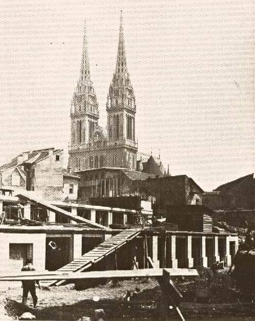Dolac. Gradilište buduće tržnice 1929. godine